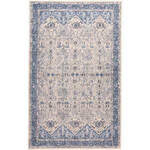 Tullamore Dark Blue/Ivory/Gray 10 ft. x 13 ft. Oriental Polyester Area Rug