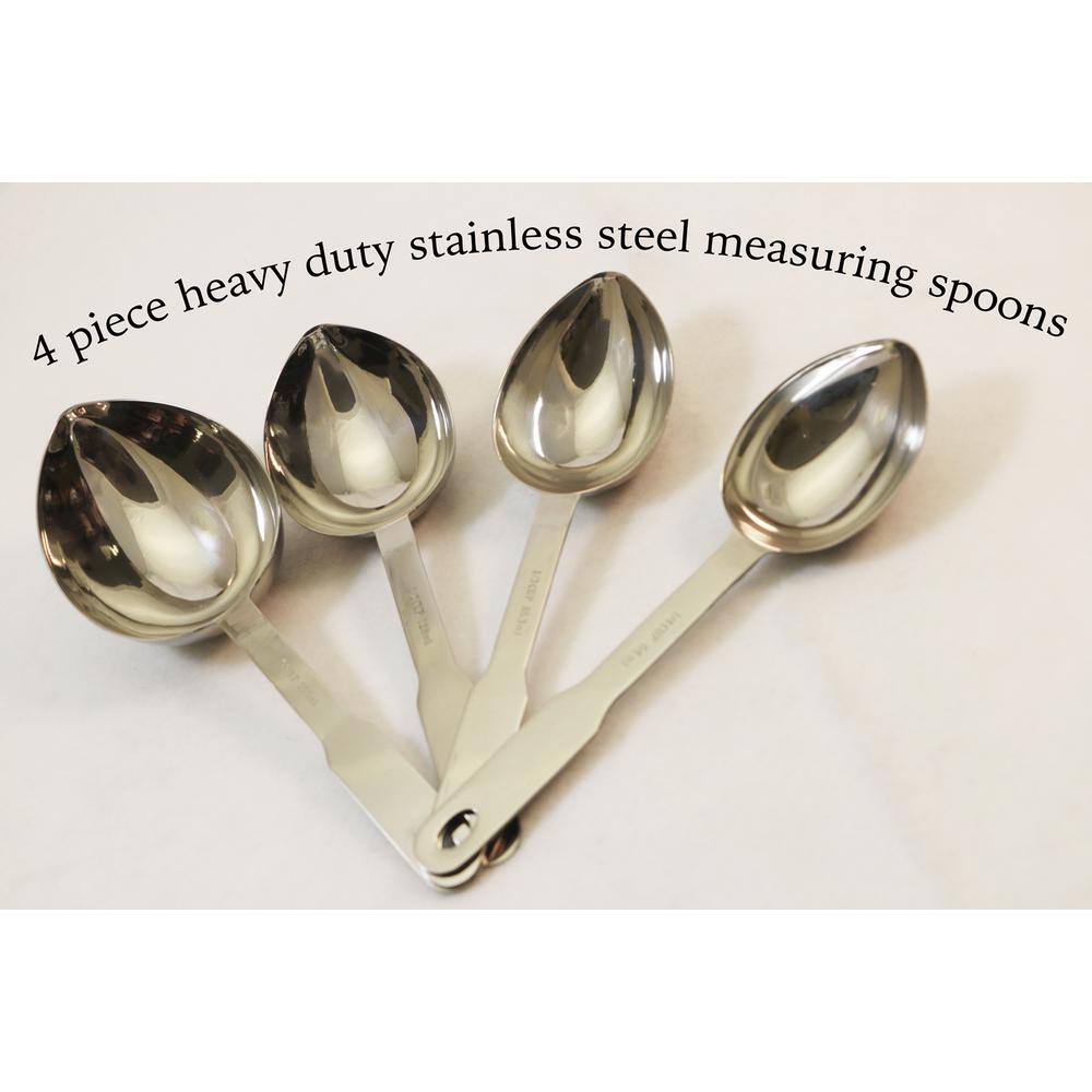 Heavy Duty Stainless Steel Measuring Spoon Set, 4 Pieces