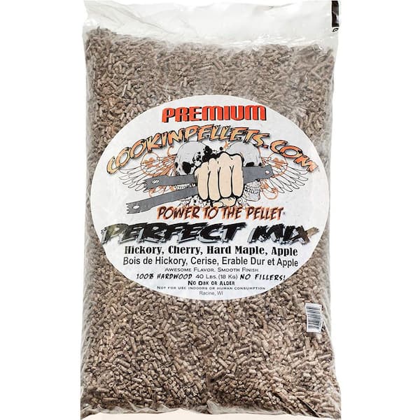 COOKINPELLETS.COM 40 lbs. Perfect Mix Hickory, Cherry, Hard Maple, Apple Wood Pellets