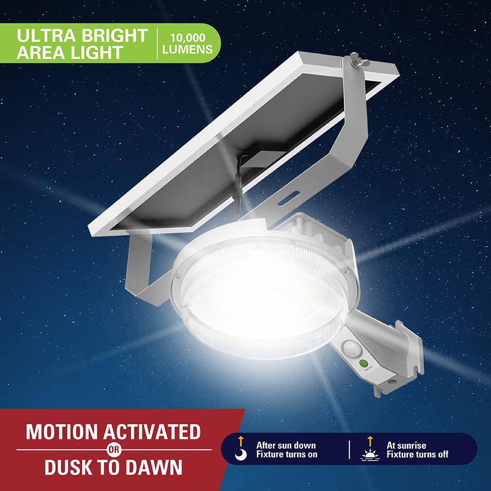 Gray Solar LED Outdoor Motion Sensor Wall Light