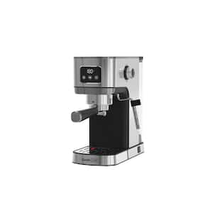 2 Cup Stainless Steel Espresso Machine, Latte Machine and Coffee Maker, W/ESE POD Filter and Milk Steam Wand, White