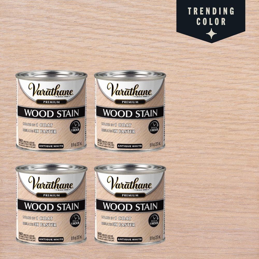 Varathane 8 oz. Antique White Premium Fast Dry Interior Wood Stain ...