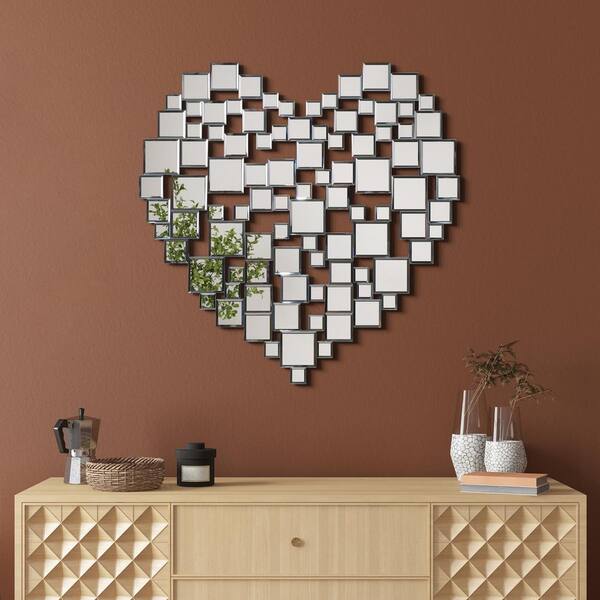 Empire Art Direct Tesselation Heart-Shaped Wall Mirror