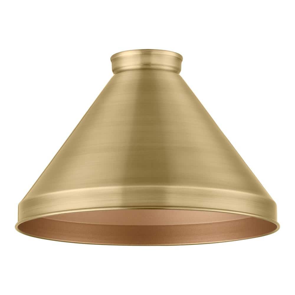 2-1/4 in. Large Brushed Gold Metal Cone Pendant Light Shade 861285 - The  Home Depot