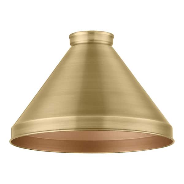 Unbranded 2-1/4 in. Large Brushed Gold Metal Cone Pendant Light Shade