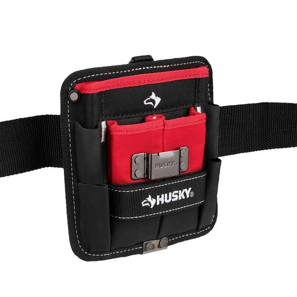 Husky 2 in. Quick Release Work Tool Belt with 7 in. 3-Pocket Clip