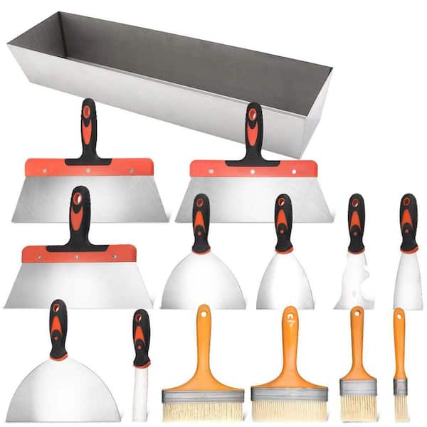 14 in. Stainless Steel Paint Scraper Knife for Repairing Drywall, Craping Plaster, Applying Putty (14-Pack)