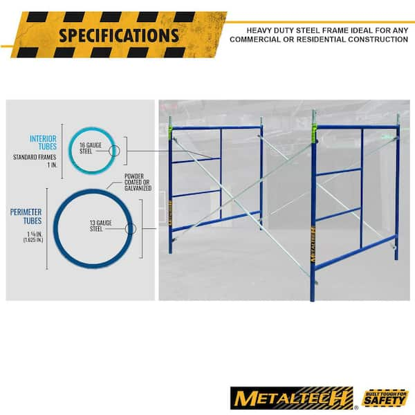 MetalTech Saferstack 5 ft. x 5 ft. Steel Mason Scaffolding Frame