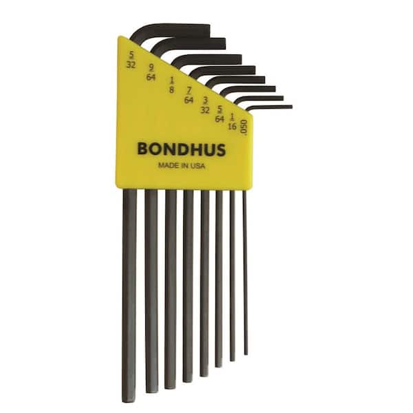 Bondhus Standard Hex End Long Arm L-Wrench Set with ProGuard Finish (8-Piece)