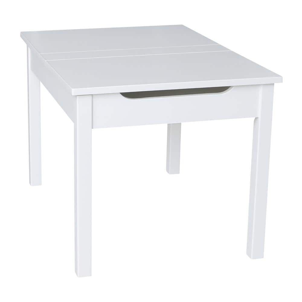 White Rectangular Extendable Wood Lift Top Table