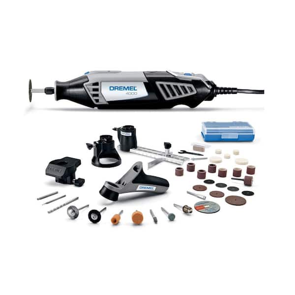 4000 Series 1.6 Amp Variable Speed Corded Rotary Tool Kit with 30  Accessories, 2 Attachments and Carrying Case