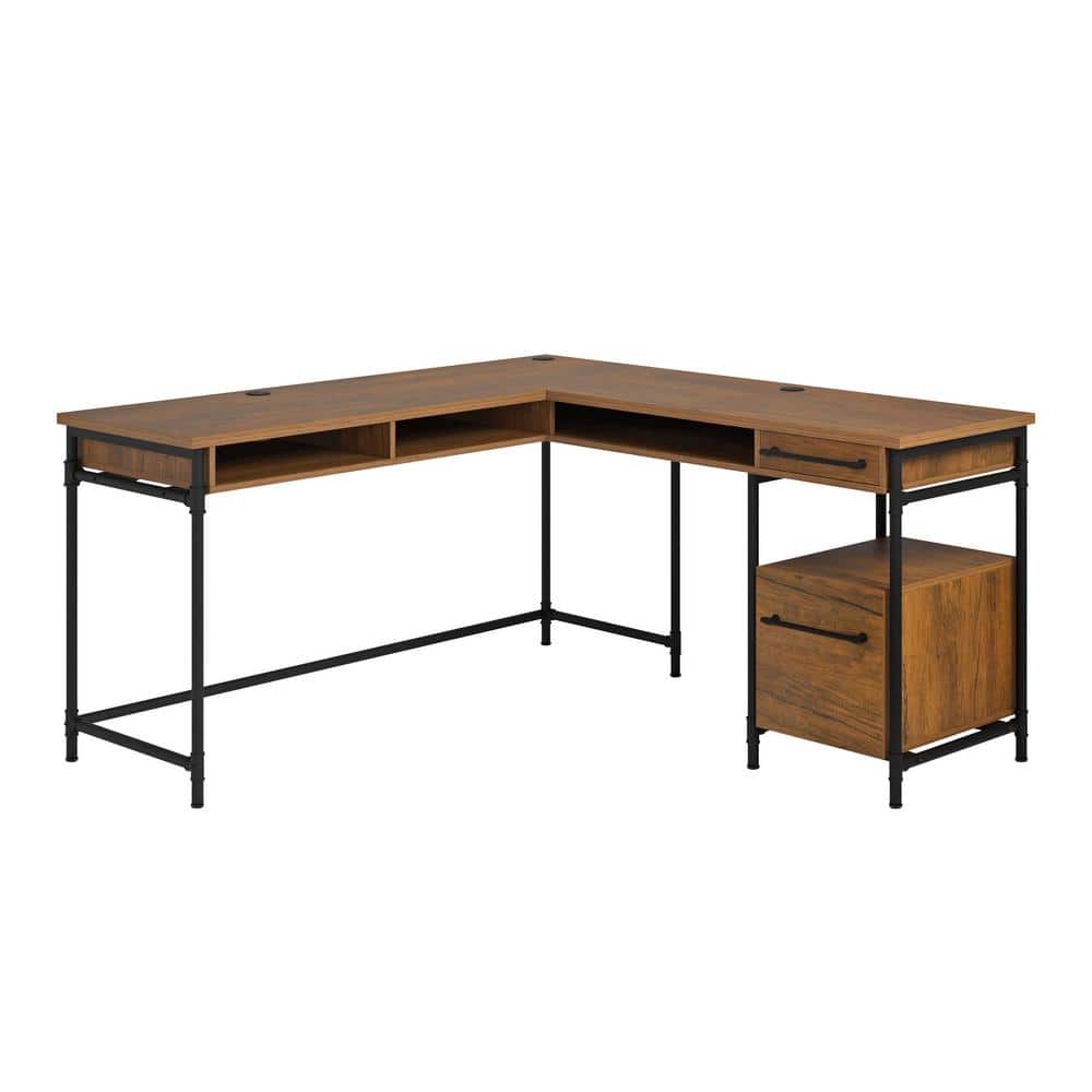 Shop our Modern L-Shaped Desk with Gold Frame by Sauder