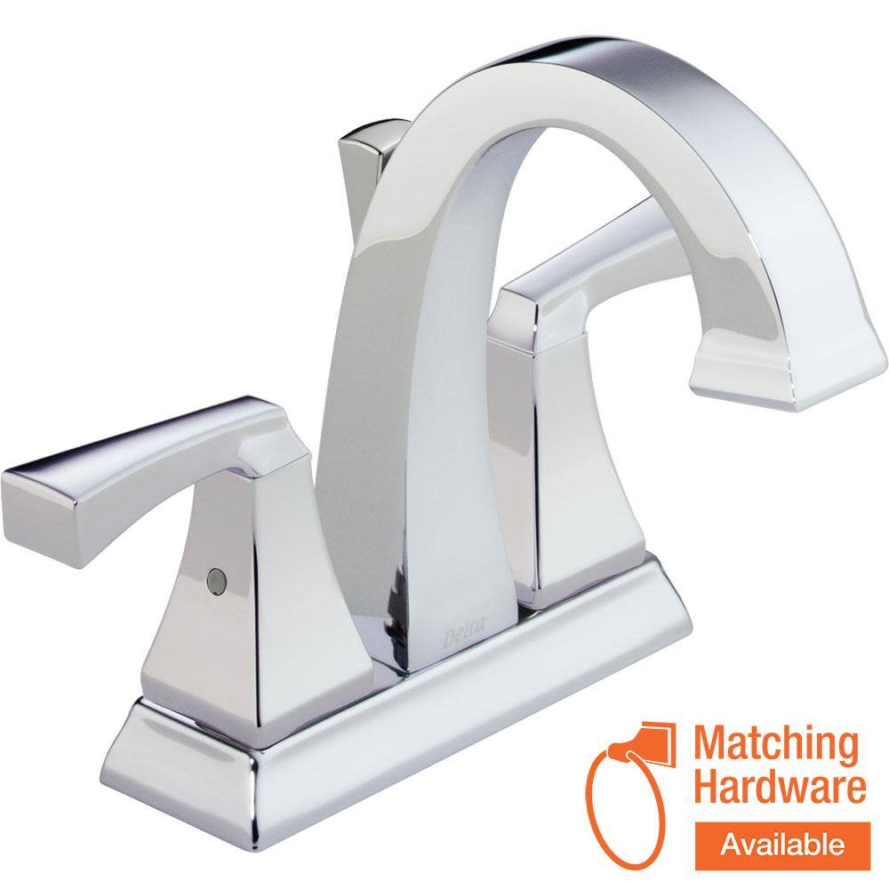 Delta Dryden 4 in. Centerset 2Handle Bathroom Faucet with Metal Drain