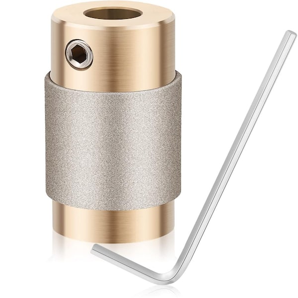 3/4 in. Diamond-Coated Glass Grinding Bit Head with Double-Plated Copper Core for Stained Glass Grinders
