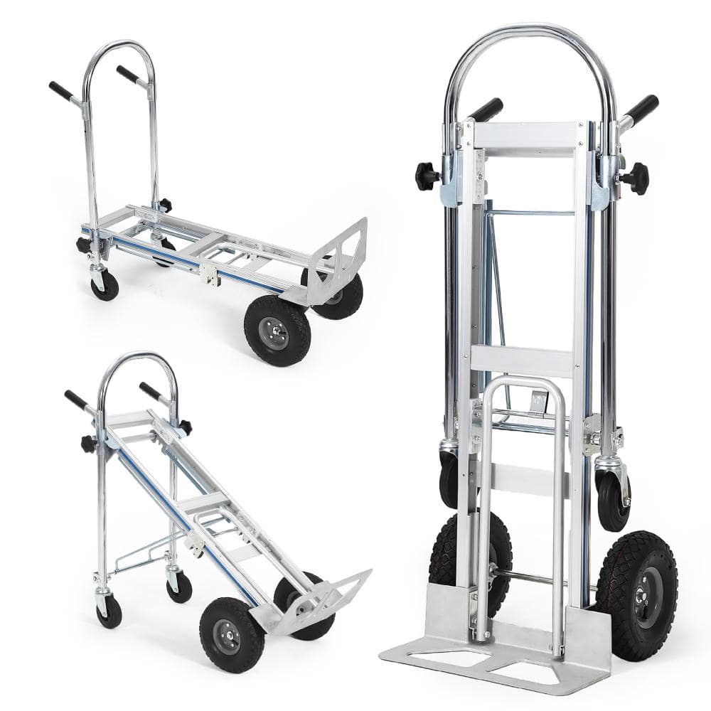 3-in-1 Folding Convertible Aluminum Hand Truck Platform Dolly with 2-Wheel to 4-Wheel, Telescoping Handle,Swivel Wheels price history on PriceWatchPro