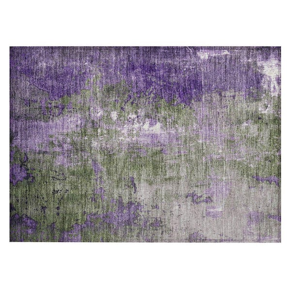Chantille Machine Washable Indoor/Outdoor Abstract ACN1870 Olive 2 ft. x 3 ft. Accent Rug