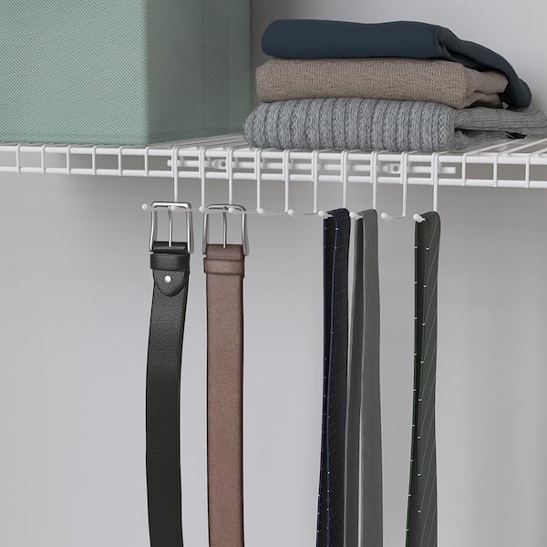 10 Hooks Organizer Rack Storage Hanger Wardrobe Belt Tie Scarf Clothes Tools  US