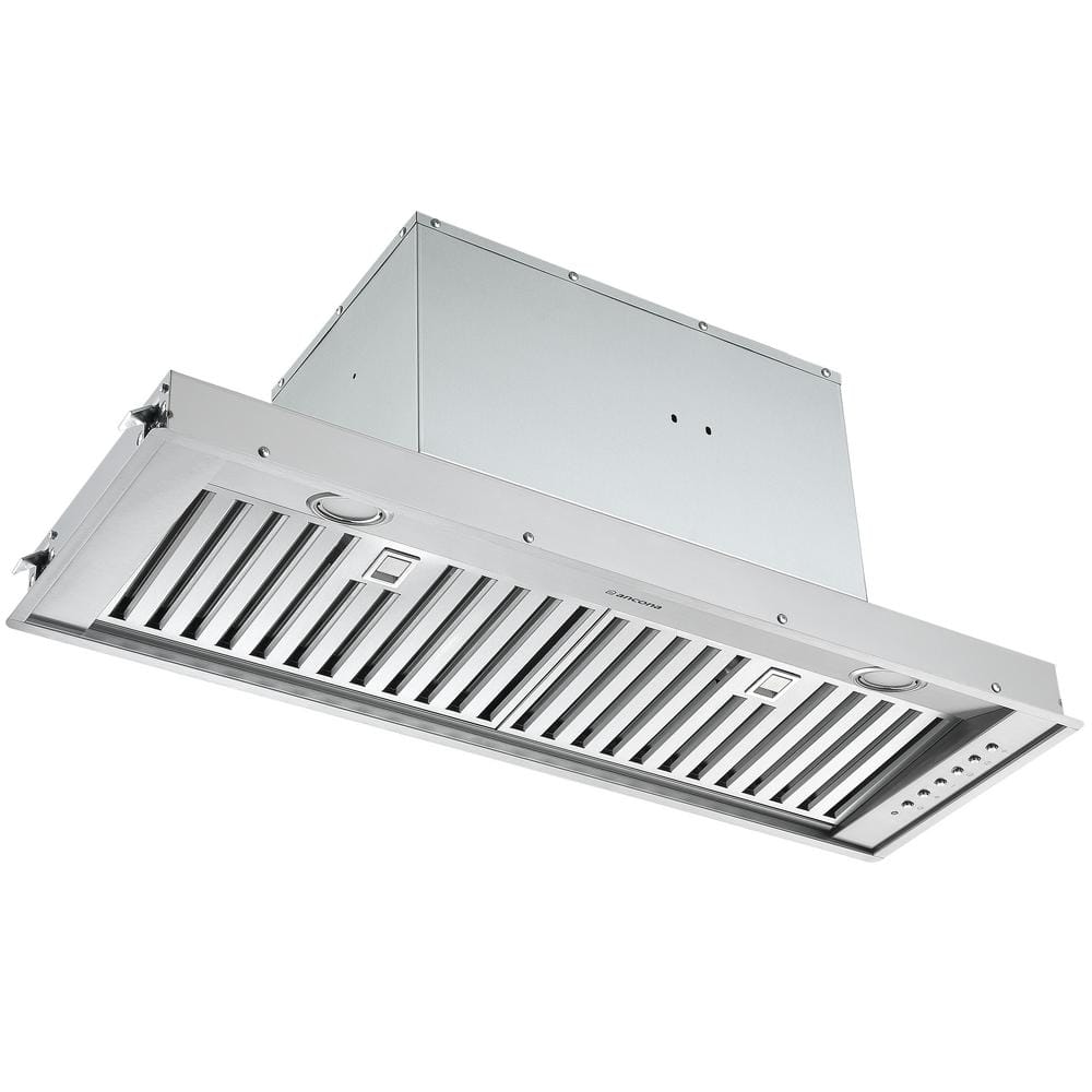 SINDA 60 Inch Built-in Range Hood Insert Vent 1260 CFM with 4 Speed Exhaust  Fan Kitchen Under Cabinet Vent Hood Adjustable LED Lights