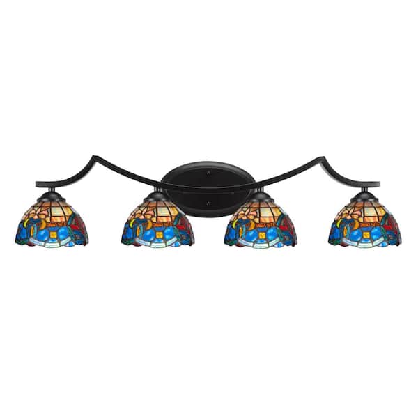 Unbranded Cleveland 8.5 in. 1-Light Matte Black Vanity Light