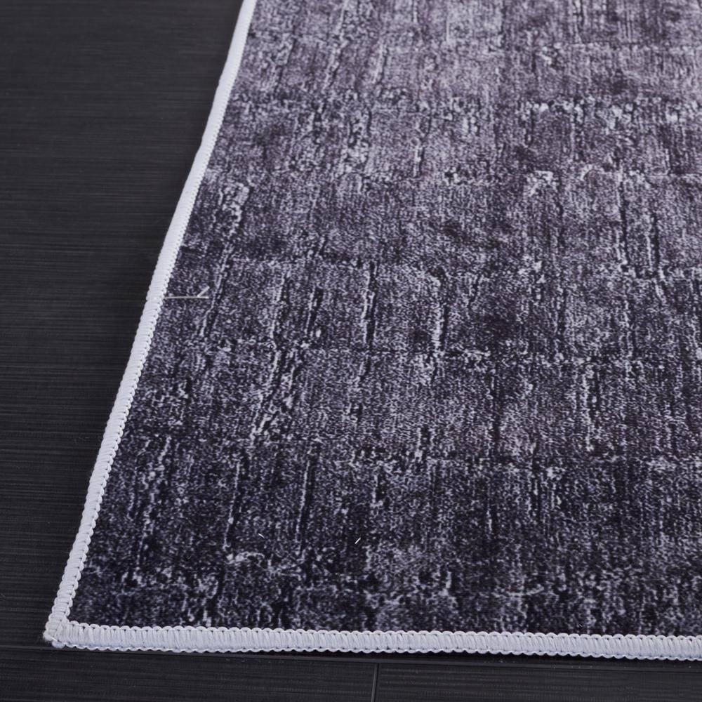 Blue and Beige Abstract Washable 9' x 12' Area Rug