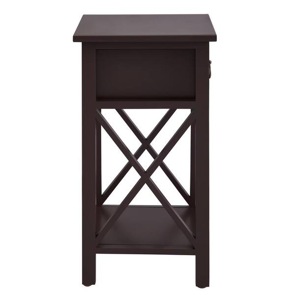 small espresso side table