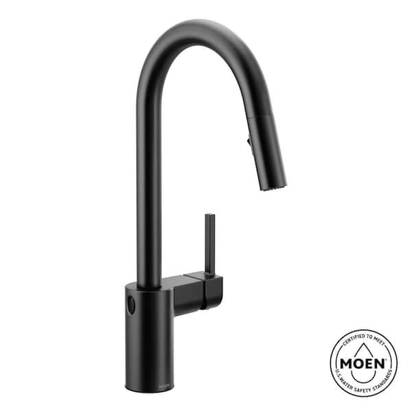 Align Single-Handle Pull-Down Sprayer Kitchen Faucet with MotionSense Wave and Power Clean in Matte Black