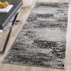 Adirondack Silver/Multi 3 ft. x 16 ft. Solid Runner Rug