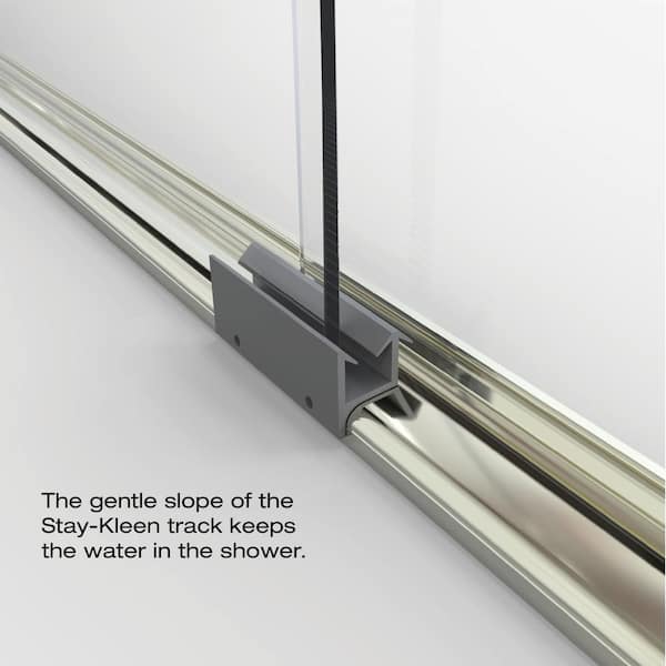 Basco Classic 56 in. x 56 in. Semi-Framed Sliding Tub Door
