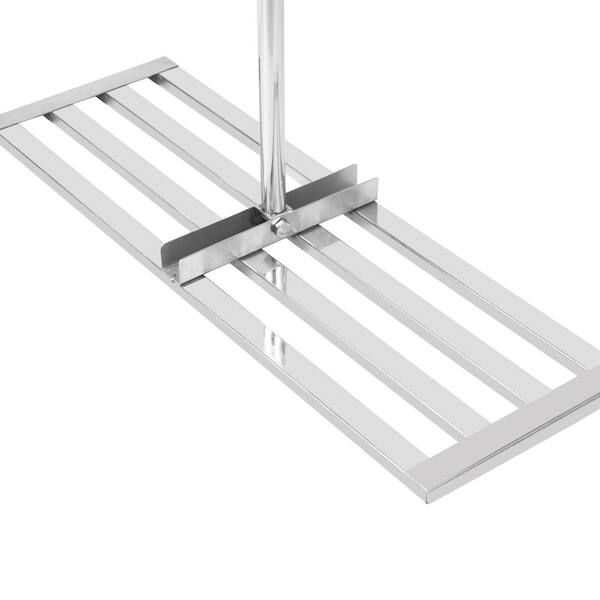 Lawn Leveling Rake - 30"x10" Stainless Steel Leveler With 5FT Adjustable Handle, Foldable For Soil, Gravel, Yard