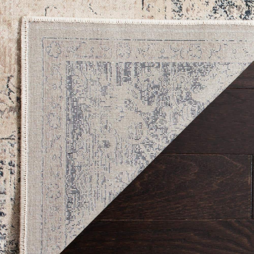 Hand-Knotted Elegance Stone Blue Viscose Area Rug, 5'3" x 7'6"