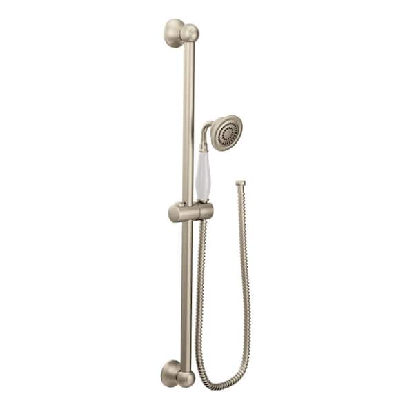 Weymouth 1-Spray Wall Bar With Handshower in Brushed Nickel (Valve Not Included)