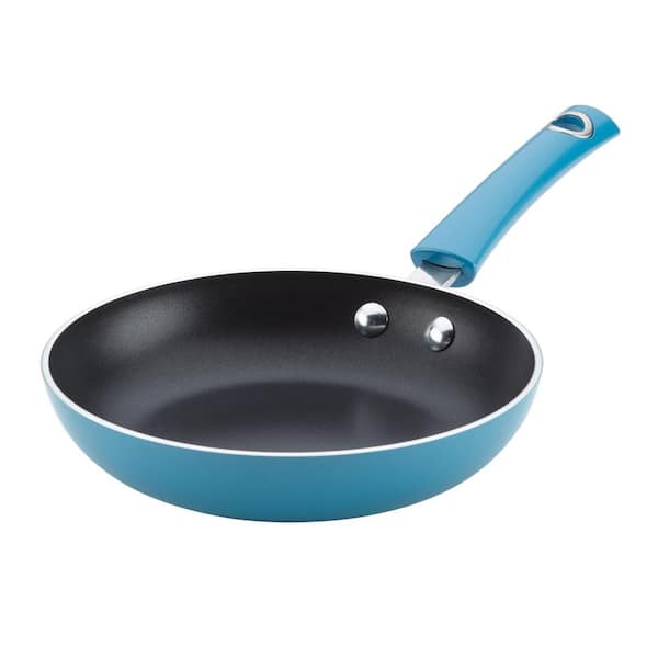 Rachael Ray 8 in. Aluminum Cityscapes Nonstick Frying Pan in Turquoise