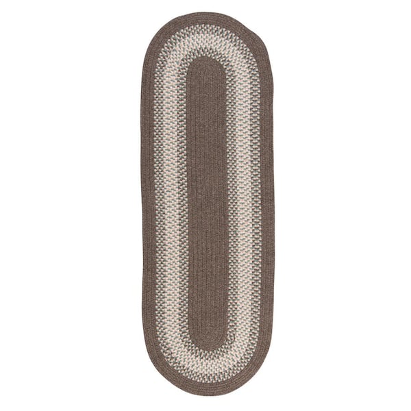 Home Decorators Collection Chancery Bark 2 ft. x 8 ft. Braided Runner Rug