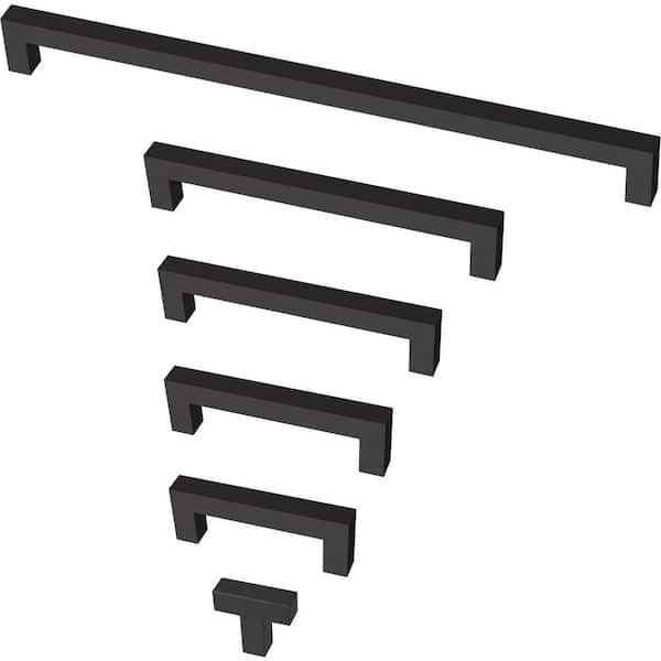 Franklin Brass 30-Pack 5-1/16" Square Bar Pulls - Modern Black Cabinet Handles - View #10