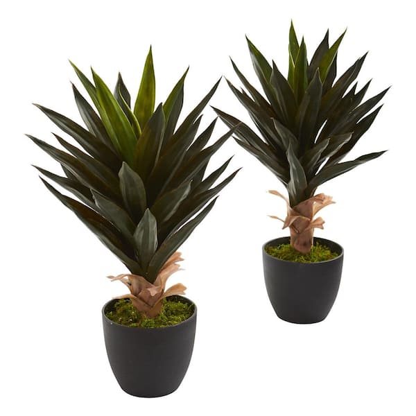 Nearly Natural Indoor Agave Artificial Plant (Set of 2)