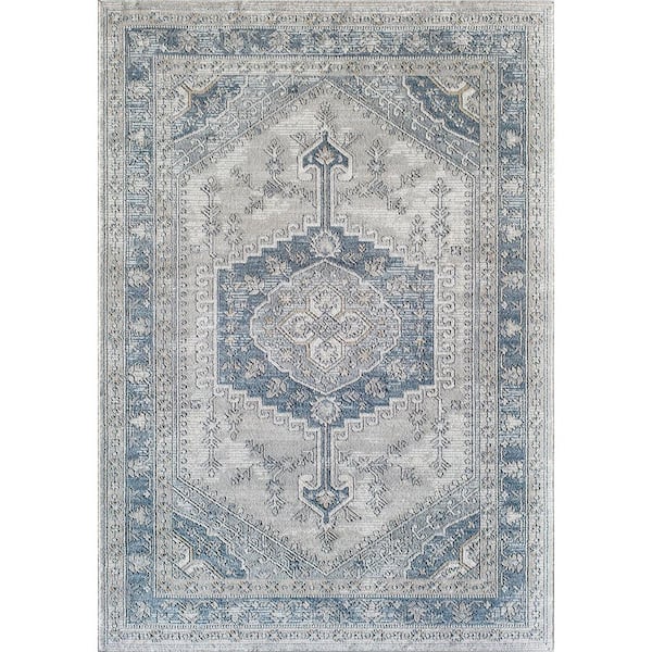 Rugs America Milford Charcoal Lancaster Gray Area Rug - 2 X 8