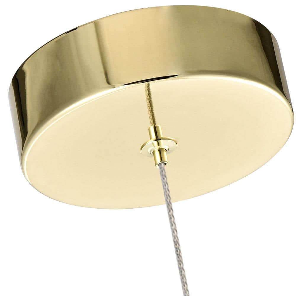 Amalfi Contemporary Gold LED Pendant Light with Acrylic Cone Shade