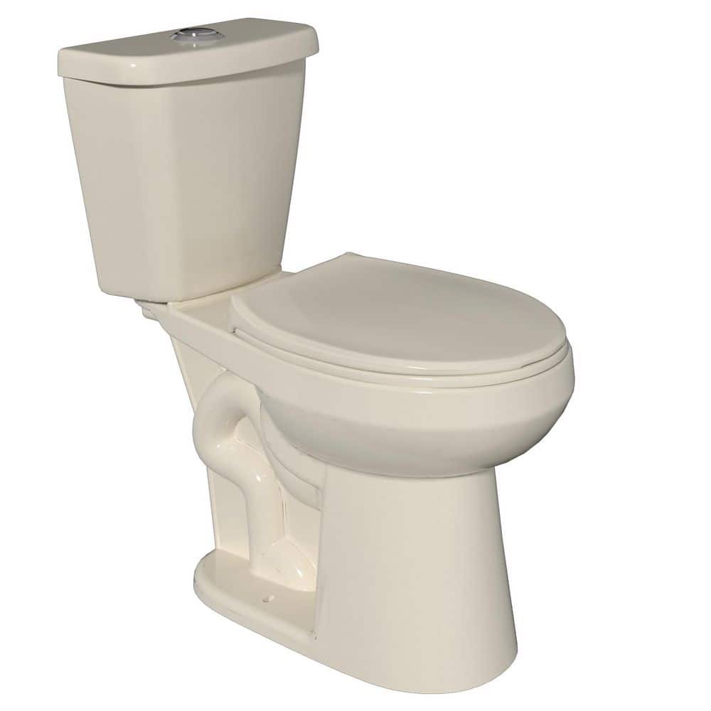 19 in. ADA Height 2-Piece Toilet 1.0/1.28 GPF Dual Flush Round Tall Toilet 