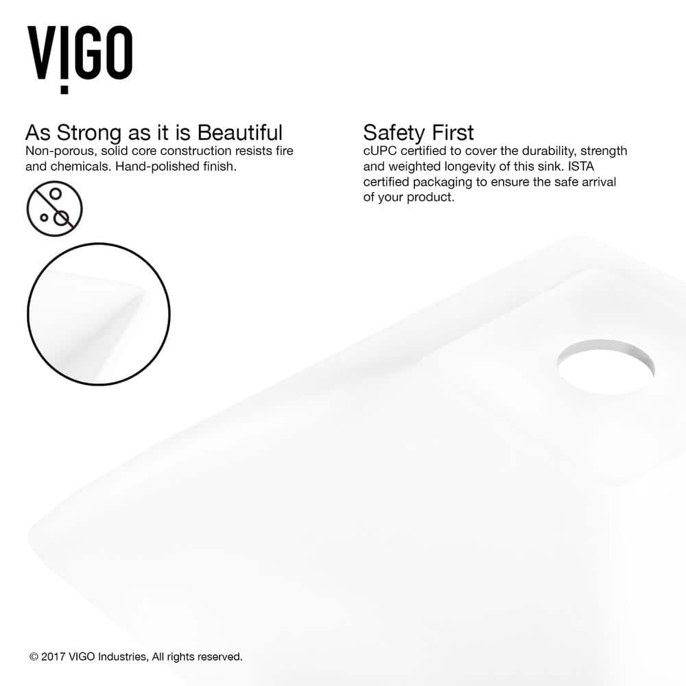 Matte White Square Acrylic Vessel Sink