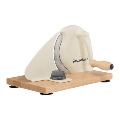 Zassenhaus Classic 6.6 in. Stainless Blade, No Tang Manual Cream Bread Slicer