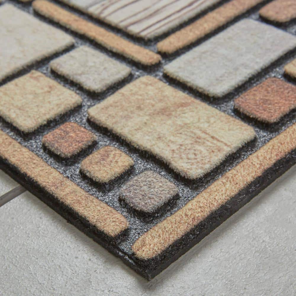 Drifted Nature 35" x 23" Recycled Rubber Outdoor Doormat