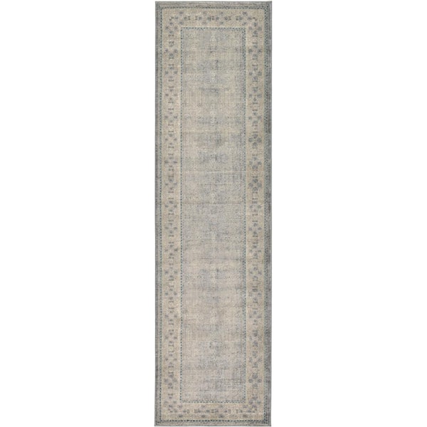 Unique Loom Salzburg Aigen Gray 2' 7 x 10' 0 Runner Rug