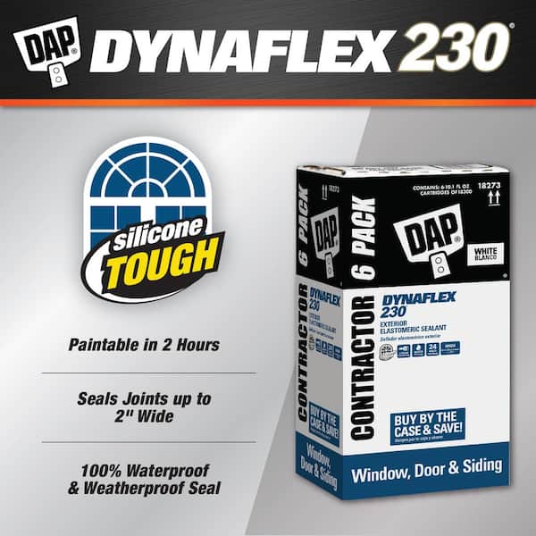 Dynaflex 230 10.1 oz. White Premium Exterior/Interior Window, Door and Trim Sealant (12-Pack)