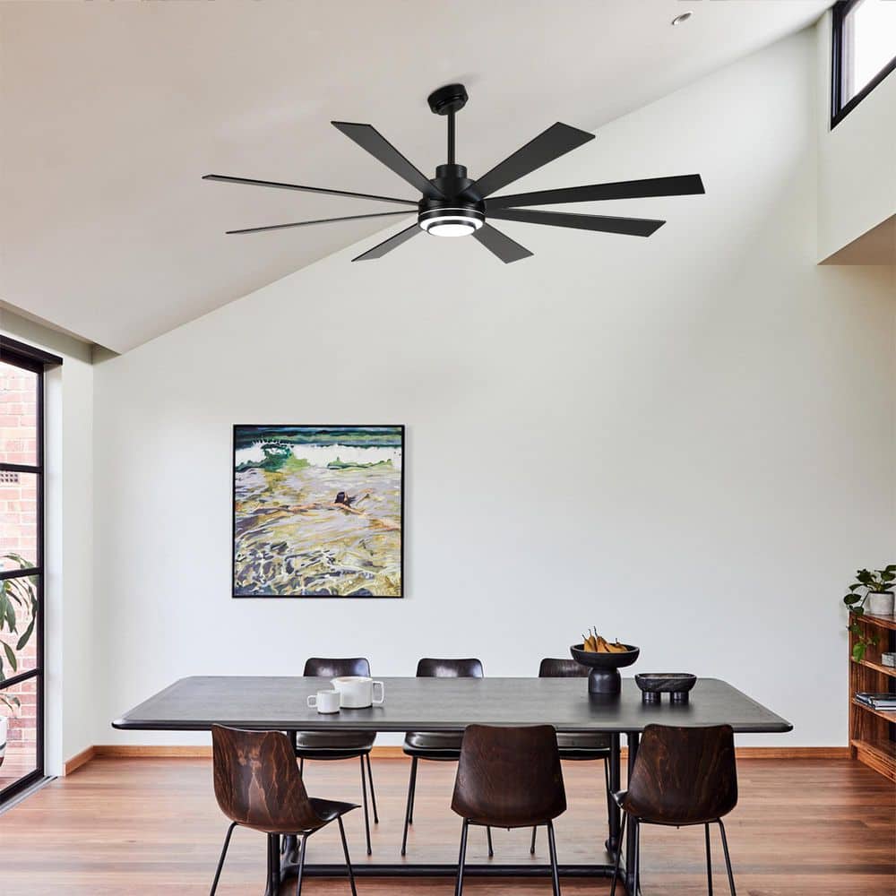 "72"" 8-Panel Plywood Reversible Blades Ceiling Fan with Light Kit, 3-Color Dimmable LED, DC 6-Speed, Remote" price history on PriceWatchPro