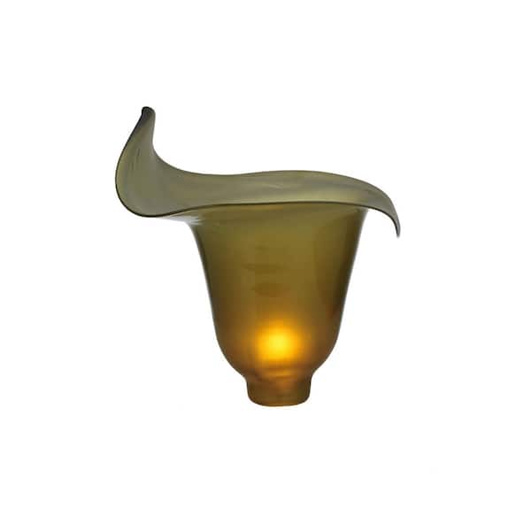Calla Lily 8 in Green Colorful Glass Novelty Universal Shade with no fitter