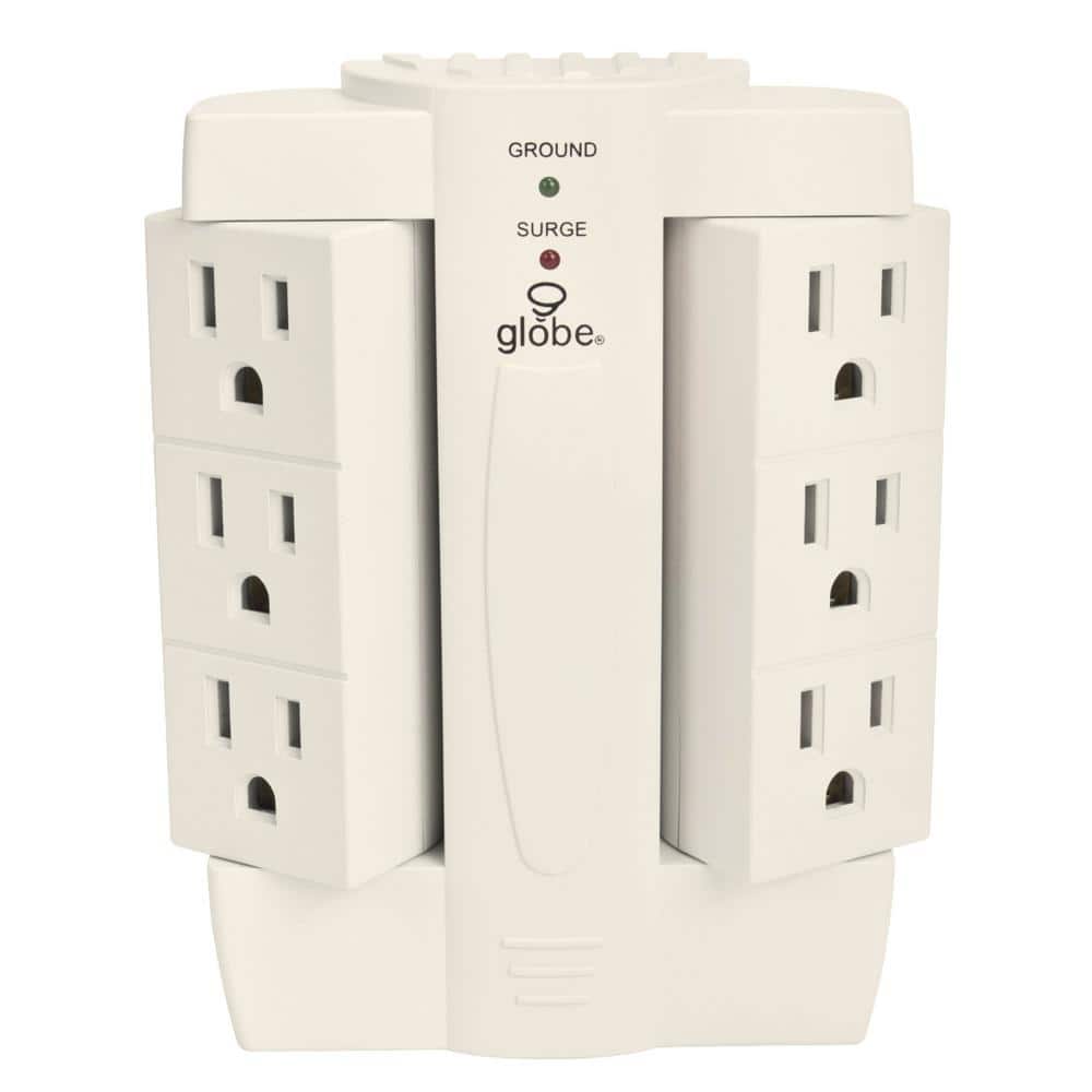 BLACK+DECKER 6 Grounded Outlets Surge Protector Wall Mount with Sleek Power  Adapter Tap (2-Pack) BDXPA0040 - The Home Depot