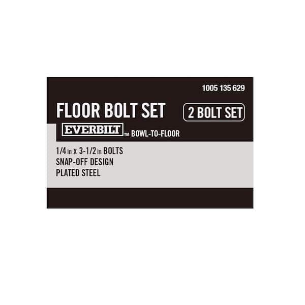 Everbilt 1/4 in. x 3-1/2 in. Snap-Off Design Toilet Bowl-To-Floor Bolt Set  1000055104 - The Home Depot