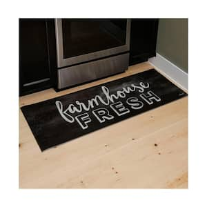 Farmhouse Fresh 19.6 in. x 55 in. Anti-Fatigue Kitchen Runner Rug Mat