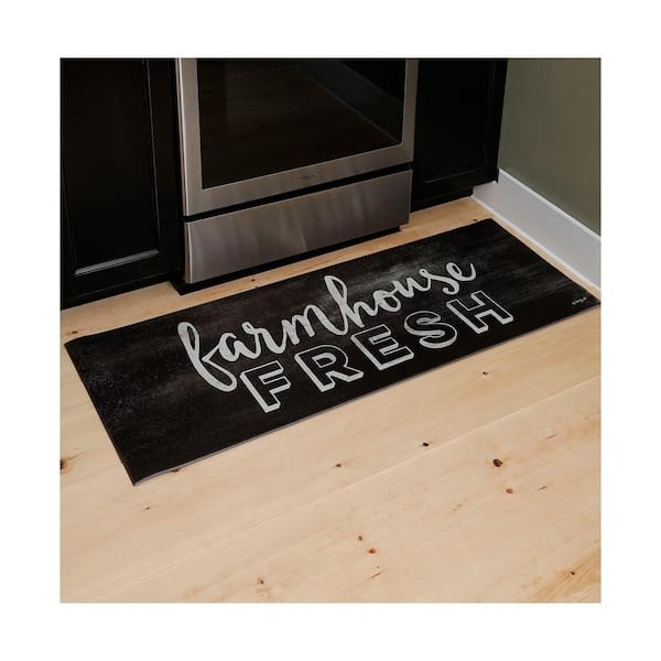 Farmhouse Fresh 19.6 in. x 55 in. Anti-Fatigue Kitchen Runner Rug Mat