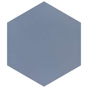 Merola Tile Textile Basic Hex Black 8-5/8 in. x 9-7/8 in. Porcelain ...